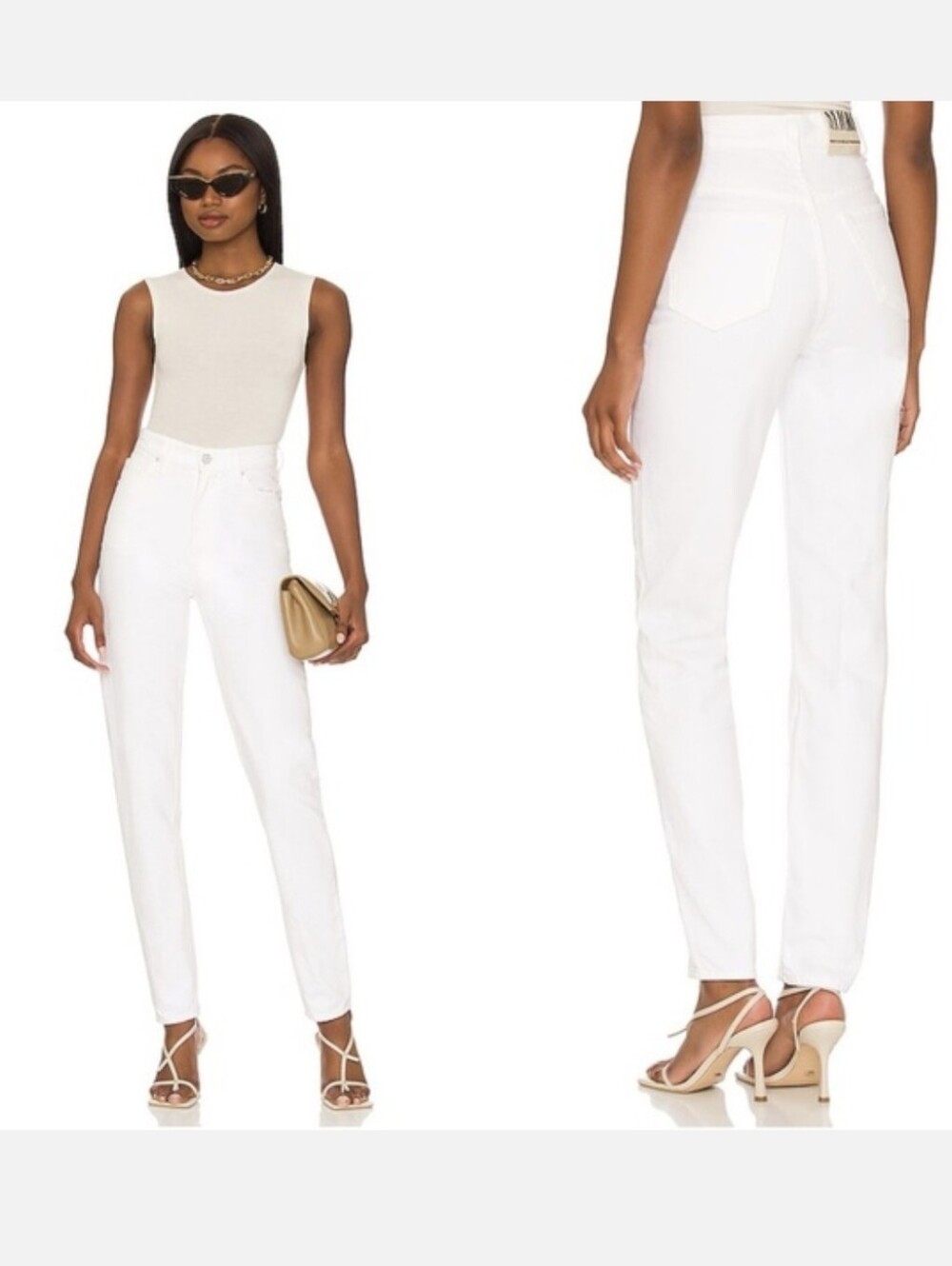 New Mother Snacks High Waist Twizzy Skimp Jeans Sticky Rice Size 27
